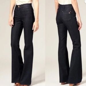 NEW Anthropologie M.i.H Marrakesh Kick Flare Jeans Dark Wash Size 25